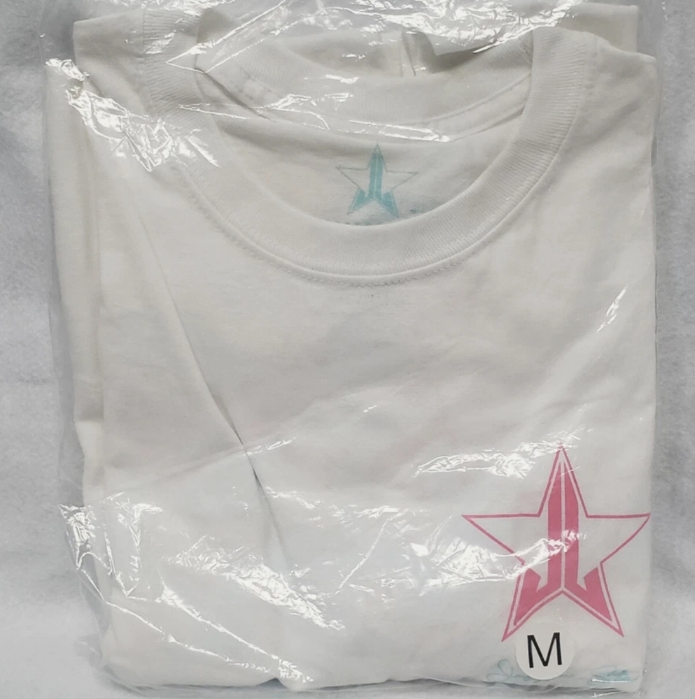 NIB JEFFREE STAR RARE WHITE LONG SLEEVE SNOWFLAKE MEDIUM SHIRT